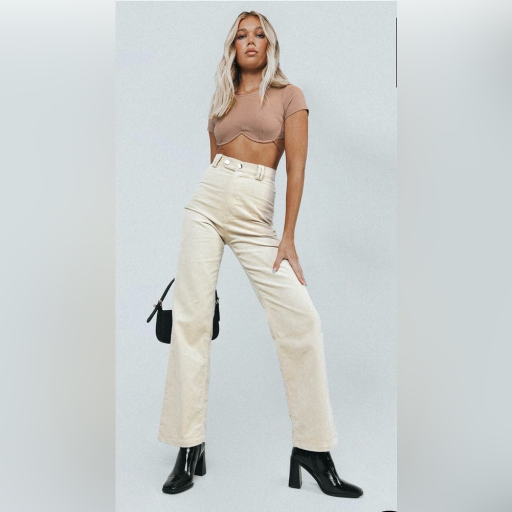 Princess Polly Uptown Cord Pant Beige